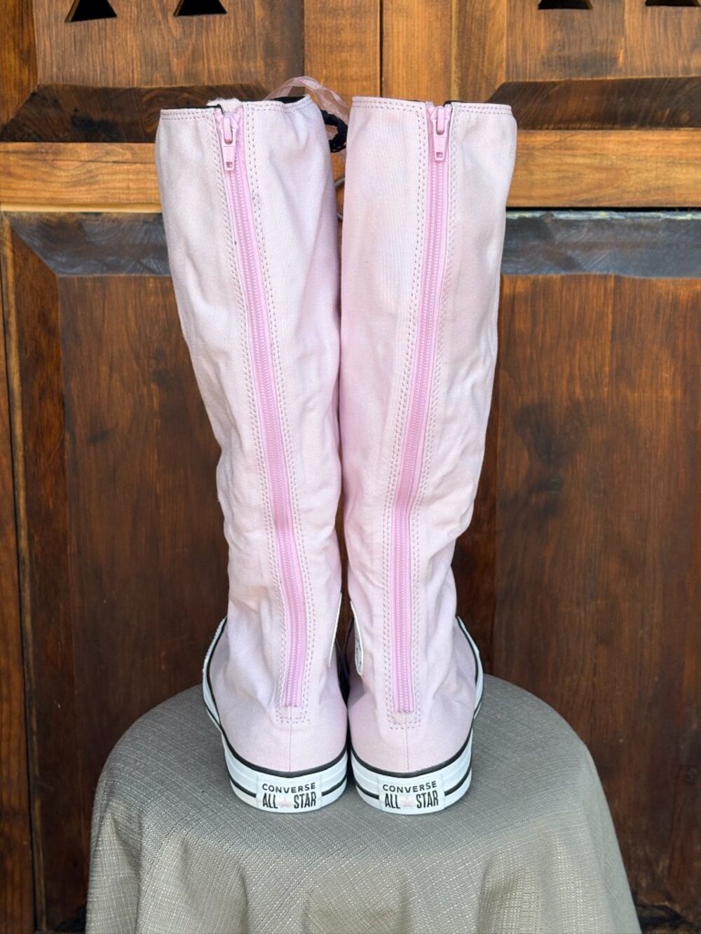 Converse Chuck Taylor XX-Hi Double Lace Summit Pink Knee High NWOB Size 10 W - Picture 11 of 14